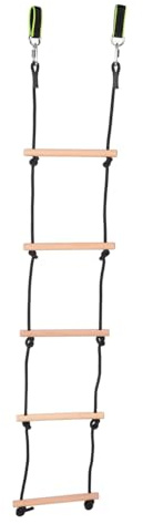 Toyvian Scala Di Corda in Legno Per Letti a Soppalco e Parchi Giochi Accessori Per Scale Da Arrampicata Scale Di Corda Da Esterni Giocattoli Per Bambini Facile Da Installare e Smontare
