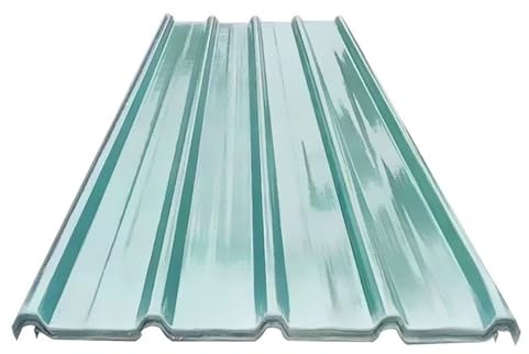 Placa De Iluminación De Fibra De Vidrio, Paneles Para Tejado Aislantes Del Calor, Panel De Revestimiento Trapezoidal Ondulada, Para Invernadero Cochera(10pcs,93x120cm/36.6x47.2in)