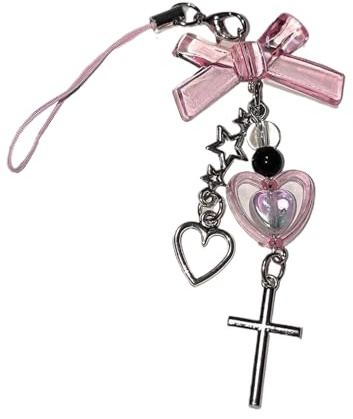 Pjeghbvop Schlüsselanhänger aus Acryllegierung, stilvoller Handy-Anhänger für Frauen und Mädchen, eleganter Schlüsselanhänger, Geschenk, modisches Taschenzubehör, Perlen-Schlüsselanhänger, Abschnitt 7