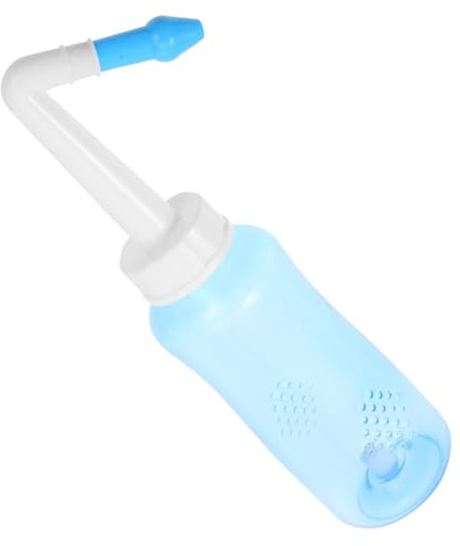 GALPADA Bouteille de Rinçage Nasal Portable avec Valve Manuelle Réglable Dispositif de Lavage Sinus pour Adultes et Garçons Filles Réduit Congestion Nasale et Allergies Compact et