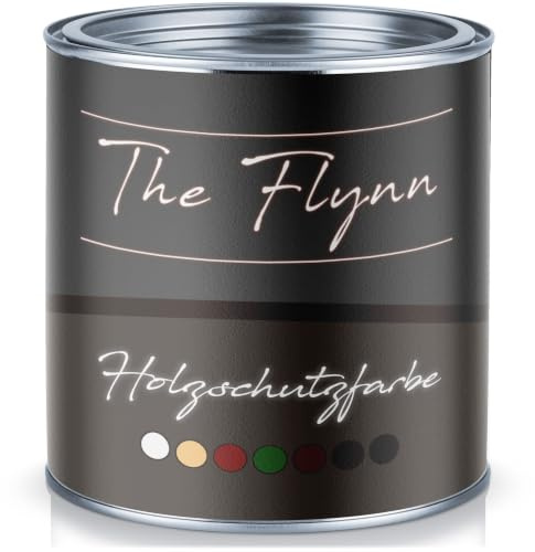 The Flynn einzigartige Holzschutzfarbe schnelltrocknend und wetterbeständig - Schutz vor Verwitterung in Weiß, Beige, Schwedenrot, Grün, Dunkelbraun, Rotbraun und Schwarz (2,5 L, Beige)