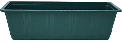 meindekoartikel Blumenkasten Standard aus Kunststoff - Verschiedene Größen und Farben (Breite ca. 80 cm, Dunkelgrün)