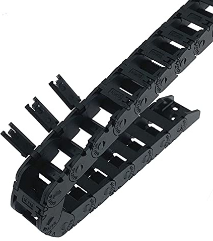 Veekaft Mini Schleppkette Innenmaße 10x15 mm Serienlänge 1000 mm Verstärkte Nylonband-Endverbinder Geeignet für 3D-Drucker und CNC (R18, 10x15)