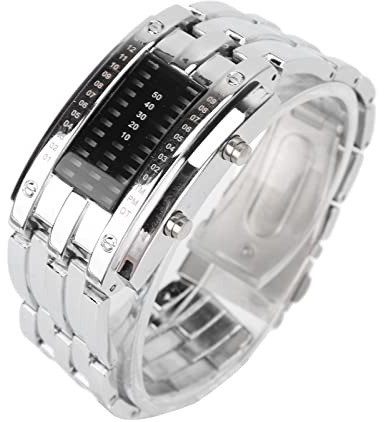 Reloj LED, Pantalla de Modo Binario de Reloj ElectróNico LED Resistente Al Agua para Hombres para Uso Diario L