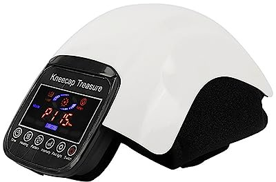 Kniemassagegerät, Knie Massagegerät Gelenkschmerzlinderung, Kabelloser Knie Massagegerät, Kniemassage Wiederaufladbar Zyklusheizung und Vibration (A)
