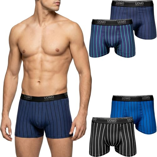 Pesail Herren Boxershorts Baumwolle 5er Pack, Retroshorts Gr. M-6XL