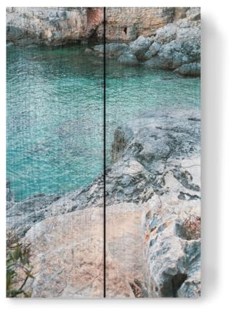 artboxONE Holzbild 30x20 cm Reise/Strand und Meer Der Weg zum Ozean - Kroatien von Künstler Piero Nigro