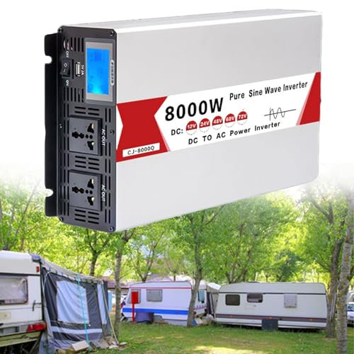 inversor 12V 24V 48V 60V A AC 110V /220 V Onda Pura 8000W 6000W，convertidor de Corriente para Coche Placa Solar de Aislamiento galvanico,8000W-12VTO110V