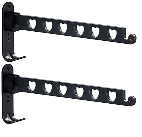 HIARAN Wäscheständer, Faltbarer Wäscheständer, Wand-Wäscheständer mit Stange, Aluminium-Wäscheständer, Kleiderbügel für Socken, BHS, Dessous, Handtücher, Unterwäsche, Handschuhe Lucky Star