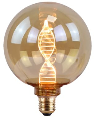 ENOVALITE LED Filament XL Leuchtmittel DNA Amber, G125 E27, 3,5W 120lm | Globe-Form, 1800K Warmweiß, dimmbar, Ø125x164 mm, Vintage Design, Ambiente Deko Glühbirne, Retro Lampe