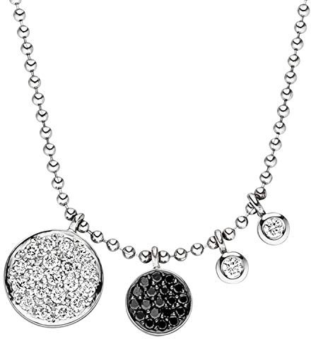 Collier Kugelkette 585 Gold Weißgold 4 Anhänger mit 40 Diamanten Brillanten 43cm