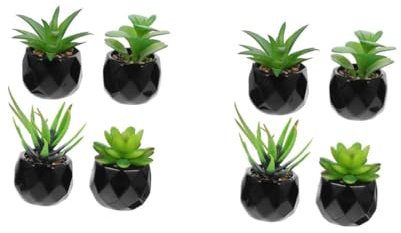 Cabilock 2 Juegos Planta Suculenta De Simulación En Maceta Cactus De Imitación Macetas Grandes Miniplanta Artificial Verde En Maceta Planta Colgante Plantas Artificiales 4 Uds * 2