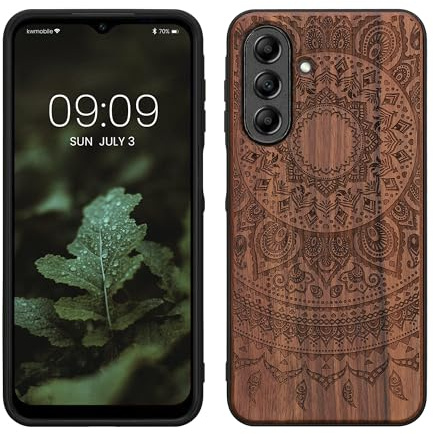 kwmobile Housse Compatible avec Samsung Galaxy A26 5G Coque - Étui de Protection Rigide Antichoc avec Cadre en TPU - Brun foncé