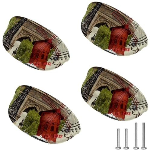 Eslifey Paquete de 4 tiradores de cajón, pomos de cocina retro con elementos de ramas para gabinetes de cocina, manijas de cajón