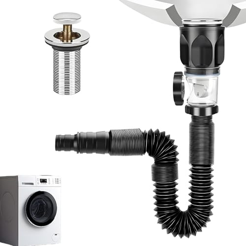 Siphon de lavabo de salle de bain, bonde de lavabo, kit de vidange pour évier de salle de bain, évier de cuisine, anti-odeur et anti-fuite