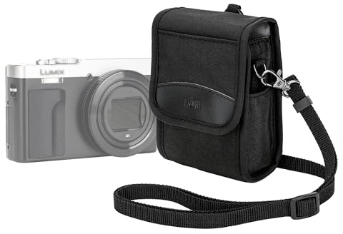 KIWIFOTOS Kompakte Digitalkameratasche Reisetasche Cross-Body Holster für Ricoh GR GRII GRIII GRIIIx HDF GRIV & für Olympus TG Serie TG-7, RX100 Serie und Kamera bis 13 x 8 x 5 cm Schwarz