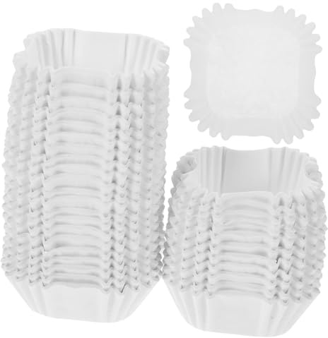 Hemobllo 1000 pezzi Pirottini Quadrati di Carta per Cupcake Resistenti Alte Temperature Senza Odori Sicuri per Alimenti per Feste Matrimoni e Uso Professionale