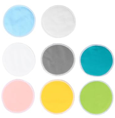 minkissy 16pcs Overflow Breast Pads Leakproof Bamboo Fabric Nursing Pads Washable for Breastfeeding