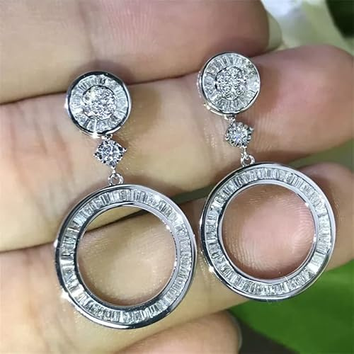 TTDGYYXW 925 Sterling Silber Ohrringe für Frauen Tropfen Ohrringe Hochzeit Schmuck Freundin Geschenk