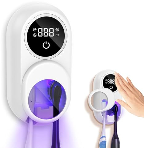 Ankilo UV Sterilisator Zahnbürstenhalter,mit UV Sanitizer Licht & Trockner