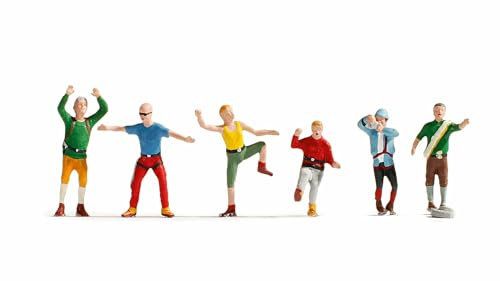 NOCH Bergsteiger, handbemalte Figuren, Modellbau Set 1:120 ideal für Felsen und Berglandschaften, TT Spur