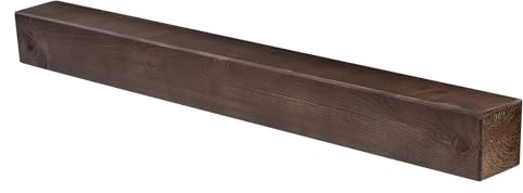 levandeo Wandregal Holz Massiv 100x10cm Nussbaum Farbig Wandboard Vintage Rustikal Design Natur Regal