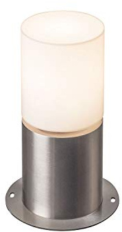 SLV Stehleuchte ROX ACRYL 30 Pole/Außen-Beleuchtung für Wege, Wände, Eingänge, LED Outdoor Garten-Lampe / E27 IP44 20.0W edelstahl, 1001488, silber, 30cm