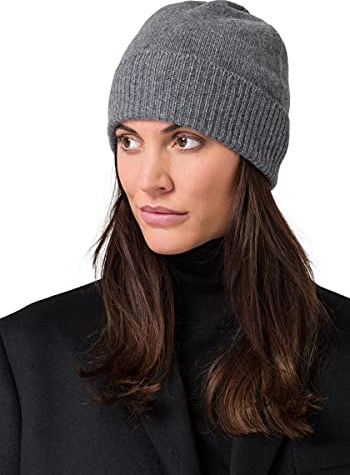 Style & Republic Kaschmir Sport Mütze-Beanie Damen aus 100% Cashmere - Dein kuscheliger Premium Beanie für stilvolle Herbst- & Winter-Momente, One-Size/Einheitsgröße