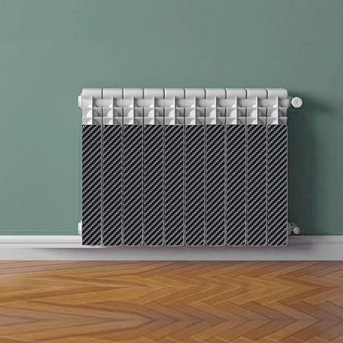 Termosifone CARBON REALISTIC Rivestimento Adesivo Laminato Stickers Termosifone Wrapping Interior Design