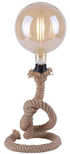 Schreib Nacht Tisch Leuchte RETRO Seil Wohn Ess Zimmer Beistell Beleuchtung Vintage Design Lese Lampe