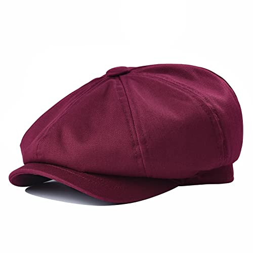 BOTVELA Herren Newsboy Flat Cap 100% Baumwolle Gatsby Ivy Golf Cabbie Hat