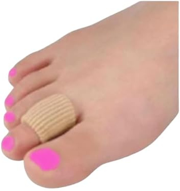Dr. Jill's Foot Pads, Y32852, Latex Free Gel & Fabric Ribbed Tubes-Large-2 Pack