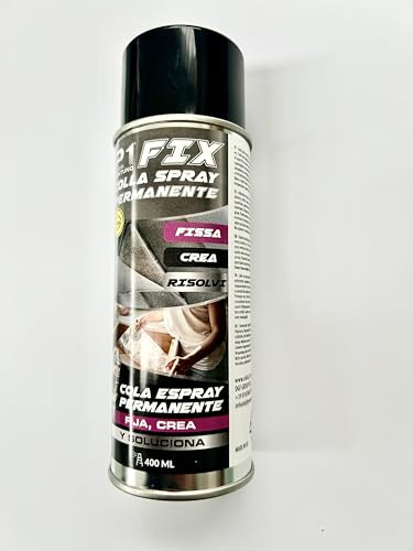 COLLA 21 Colle spray universelle transparente, pour papier, tissu, bois, polystyrène, plastique, métal, cuir, séchage rapide, blanc
