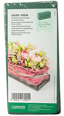Flowerbox Oasis Steckschaum IDEAL Ziegel Hobbypackung 23cm Steckmasse Steckschwamm