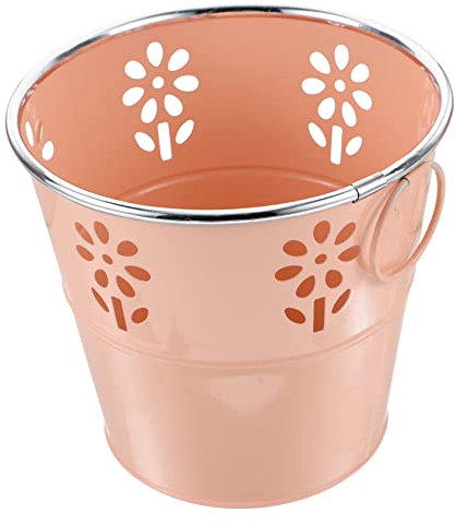 IWOWHERO Secchio in Metallo Per Fiori Dallo Stile Vaso Di Metallo Vintage Secchio Per Piante Da Esterno Con Maniglie Robuste Per Soggiorno Camera Da Letto Ufficio Balcone