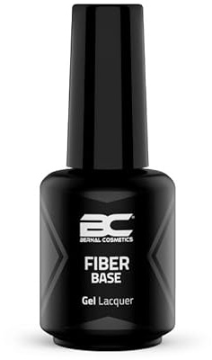 Bernal Cosmetics Fiber Base Clear 15ml Transparente Esmalte Semipermanente Fuerte Flexible y Densa Alarga hasta 1 cm