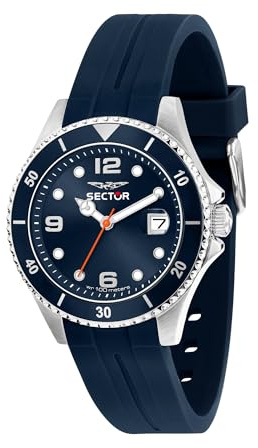 Sector No Limits Orologio Uomo, Tempo, Data, Analogico, Cinturino in Acciaio, Collezione 230 - R3251161056