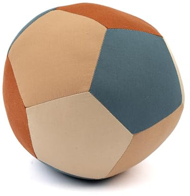 Fabelab Stoffball Baby | Greifball Für Babys | Waschmaschinenfest Baby Ball | Kinderball Auf 100% Bio-Baumwolle | Softbälle Fur Hand- und Augenkoordination