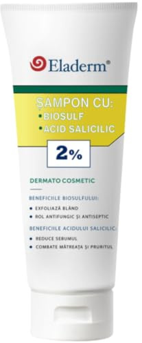 ELADERM Shampoo BIOZOLFO 200ml - Dermatite Seborroica, Cuoio Capelluto incline alla Psoriasi, Forfora, Squame, Pelle Pruriginosa, Infiammata soggetta a Infezioni, purifica normalizza l'eccesso di sebo