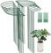 12-Pack 25x40cm Garten Pflanze Unterstützung Pfähle Ring Käfige mit 20 PCS Pflanzen Krawatten, Metall Halbrunde Pflanze Ring für Pfingstrosen, Hortensie, Tomate, Rose