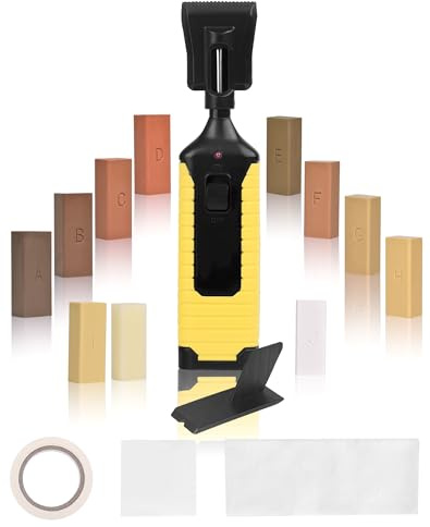 Laminat Reparatur, Hartwachs Vinyl Holz Reparaturset Parkett Reparaturset Wachs Holzkitt Loch Ausbessern Kratzreparatur für Laminat, PVC Vinylboden, Parkett Schäden Ausbessern, Holz Möbel Fußboden