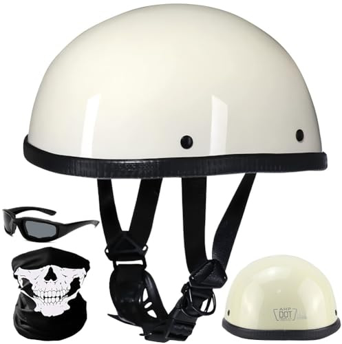 CZSBXBHD Casque Jet Rétro, Demi Casque De Moto, Casques Vintage À Face Ouverte, Casque Bol Moto Homologué ECE, avec Boucle Réglable Dégagement, pour Vélos Motos Scooter,C,M 57~58CM