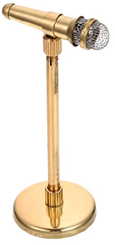 JOINPAYA Mini-Mikrofon Karaoke-Maschinensystem USB-Mikrofon Karaoke-Lautsprecher Studio für kindergeschenke Miniaturmikrofon schmücken Miniaturmikrofonmodell Messing Golden