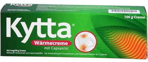 KYTTA Wärmecreme mit Capsaicin 26,5 mg – 100 g | natürliche Schmerzlindernde Wärmesalbe