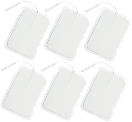Weiße Elektroden Therapie Massagepads aus Vlies Silikon | Gleichmäßige Stromverteilung, Geringere Impedanz, Angenehme Stimulation, 10 Stück Packung