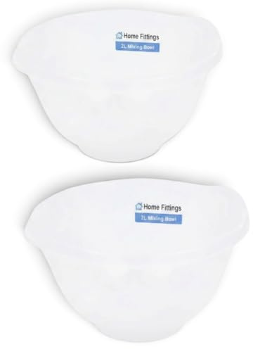 Home Fittings Clear Mixing Measuring Bowl 2 litres (Pack of 2)