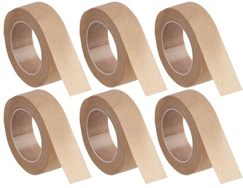 6 Rouleaux de Ruban Adhésif pour la Peau, Bande de Gaze Auto-Adhésive Respirante et Flexible pour Soins des Blessures, Gonflements et Activités Sportives, 0,5 Pouce x 10 Yards, Couleur Beige