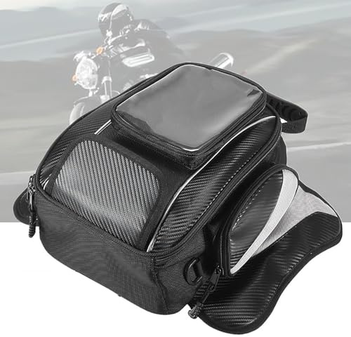 POIBNZ Magnetische Tankrucksack Motorrad für Yamaha Tracer9 Tracer 9 GT 9GT, Wasserdicht Tanktasche Motorrad Touchscreen-Handytasche, Motorrad Gepäcktasche Aufbewahrungstasche