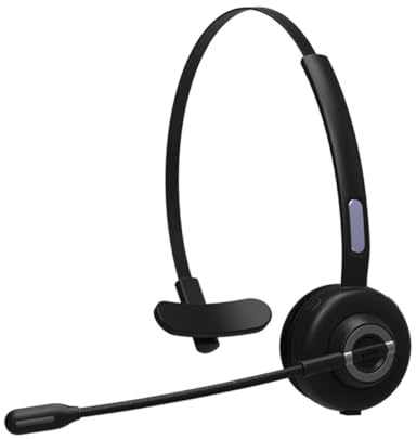 CAXUSD Cuffie Wireless 5.0 Con Microfono Per Lavoro e Ufficio, Auricolari Wireless Con Riduzione Del Rumore, Design Ergonomico Leggero e Comodo Per Chiamate e Musica