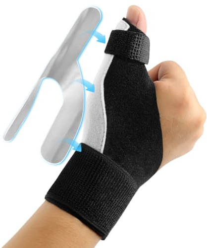 Fefod Ergonomische Daumenbandage rechts & links, Verstellbare Daumenorthese, Atmungsaktive und Weiche Daumenschiene, Daumenstütze bei Arthrose - Zertifizierte Daumenorthese für Damen und Herren